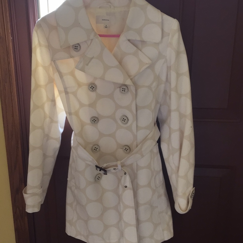 Merona polka dot trench coat